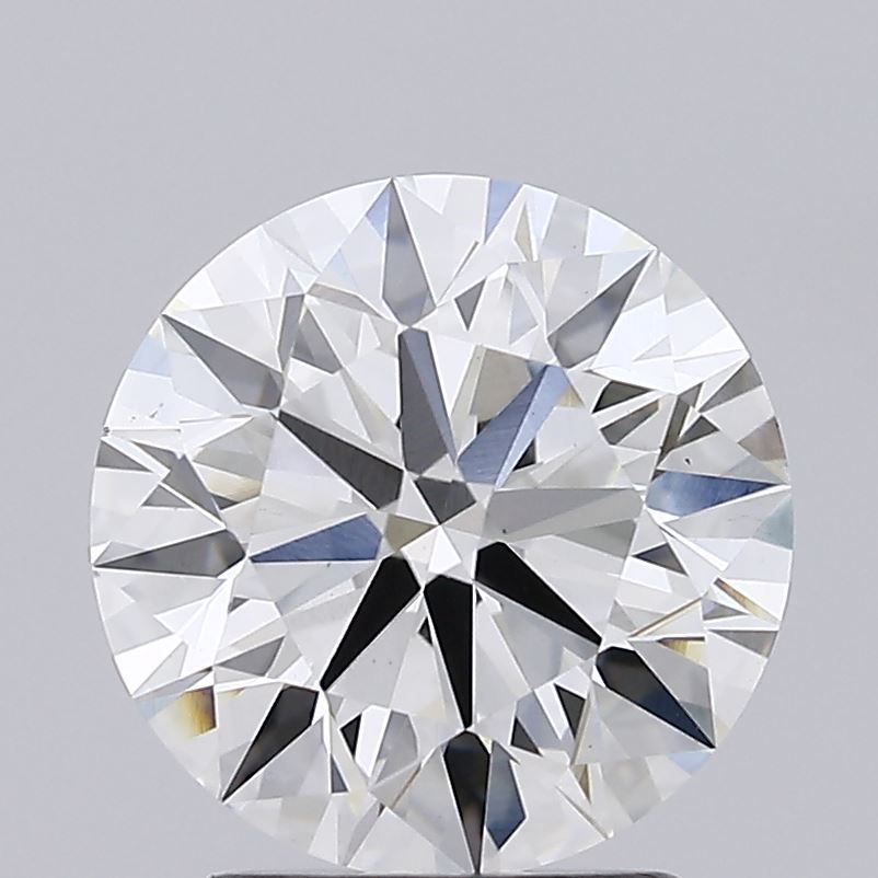 2.62 Carat Round Lab Diamond with  Cut Diamond in 14KT  view 1
