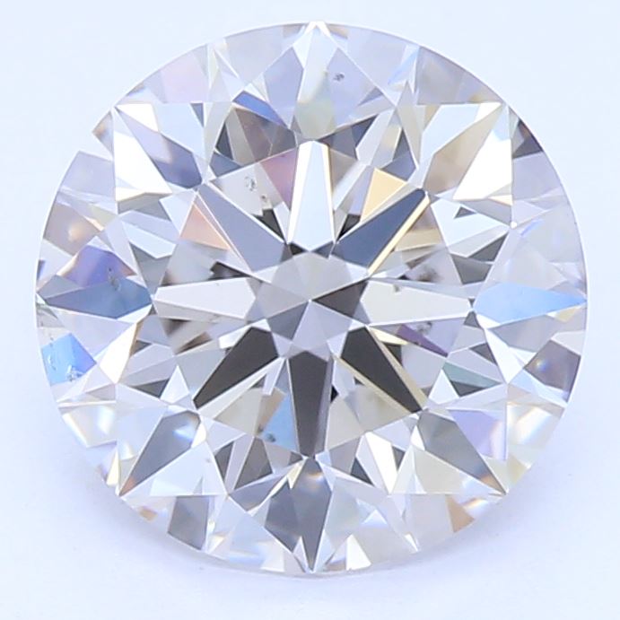 1.34 Carat Round Lab Diamond with  Cut Diamond in 14KT  view 1
