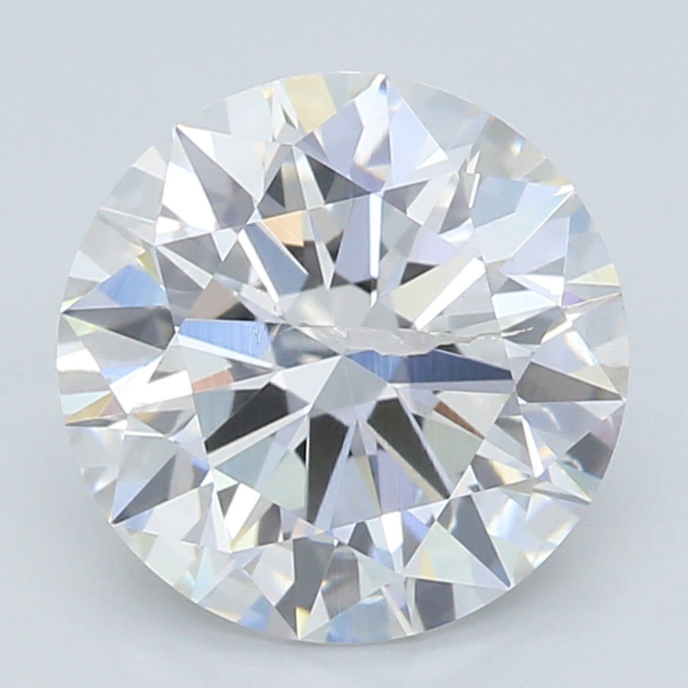 1.4 Carat Round Lab Diamond with  Cut Diamond in 14KT  view 1
