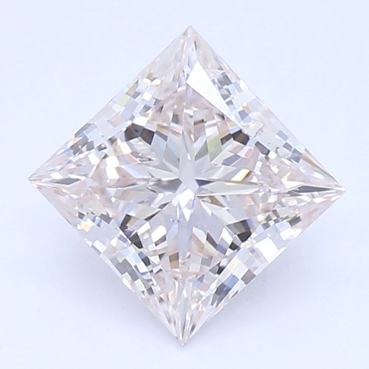 0.8 Carat Princess Lab Diamond with  Cut Diamond in 14KT  view 1
