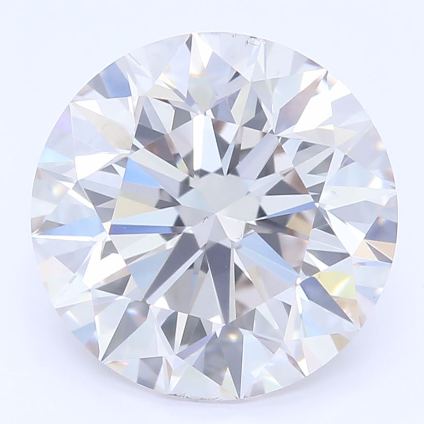 2.31 Carat Round Lab Diamond with  Cut Diamond in 14KT  view 1
