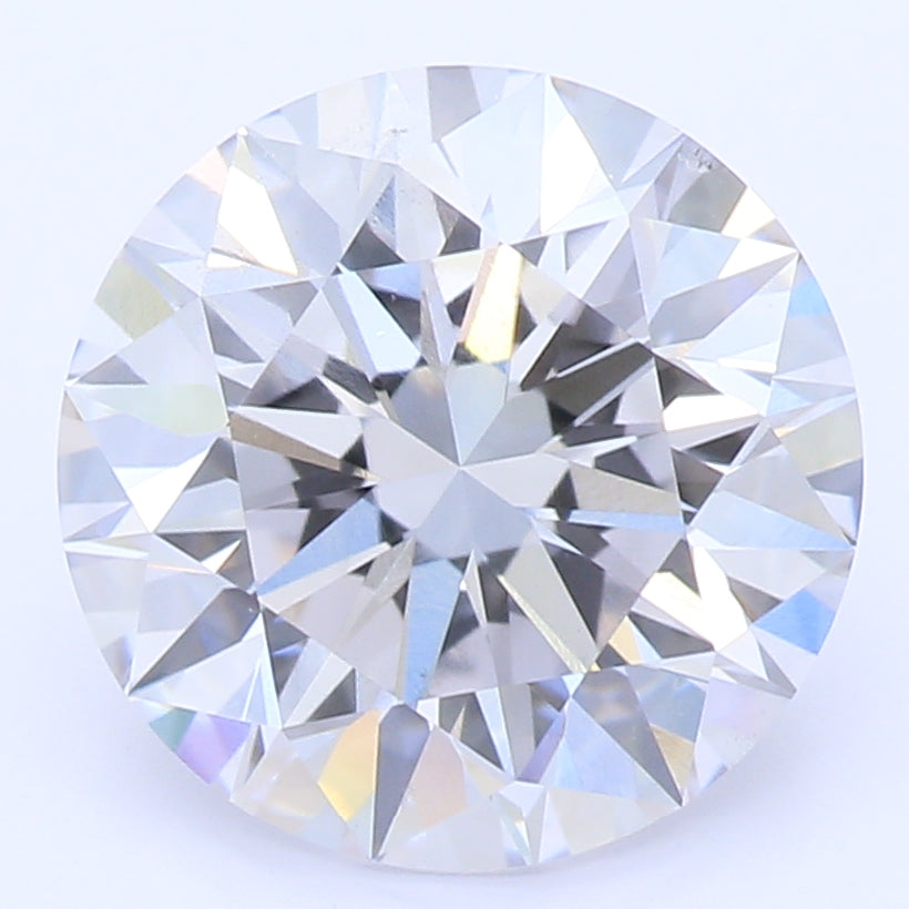 2.22 Carat Round Lab Diamond with  Cut Diamond in 14KT  view 1
