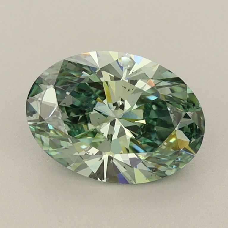1.32 Carat Oval Lab Diamond with  Cut Diamond in 14KT  view 1
