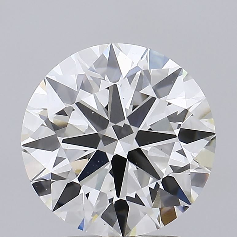 3.01 Carat Round Lab Diamond with  Cut Diamond in 14KT  view 1
