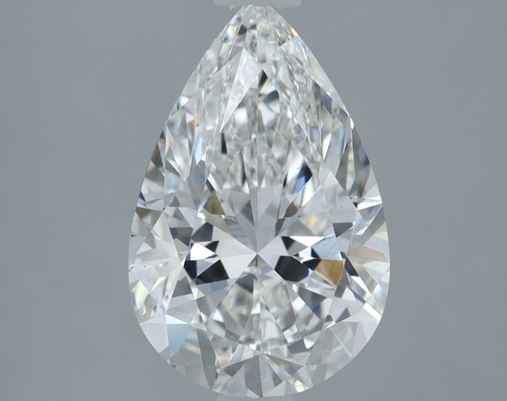 1.64 Carat Pear Lab Diamond with  Cut Diamond in 14KT  view 1
