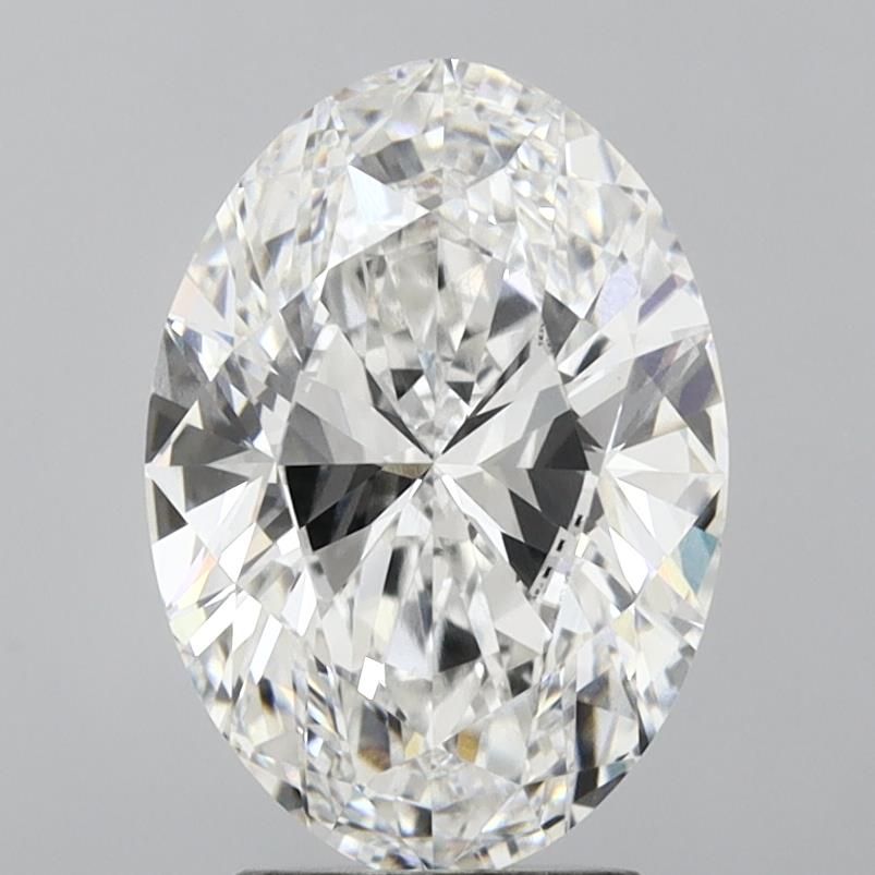 4.5 Carat Oval Lab Diamond with  Cut Diamond in 14KT  view 1
