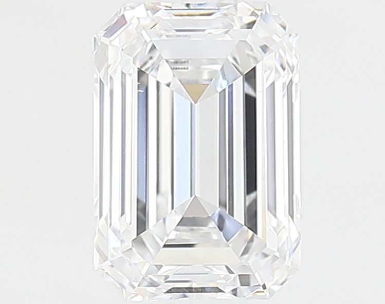 1.06 Carat Emerald Lab Diamond with  Cut Diamond in 14KT  view 1
