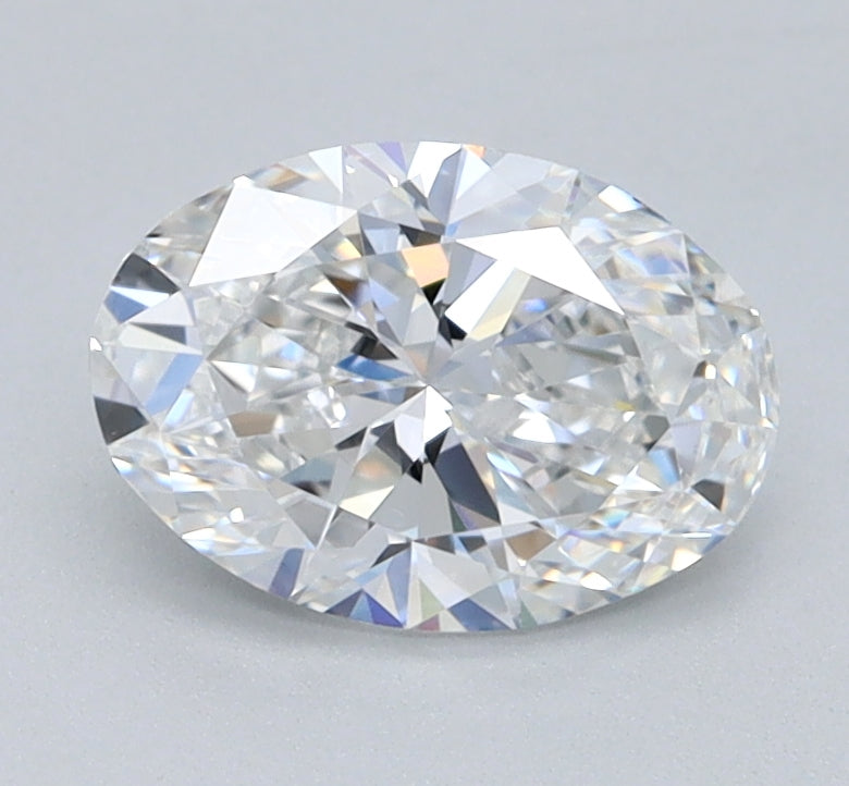3.34 Carat Oval Lab Diamond with  Cut Diamond in 14KT  view 1
