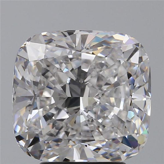 3.34 Carat Cushion Lab Diamond with  Cut Diamond in 14KT  view 1
