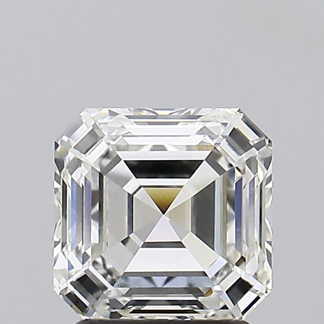 2.2 Carat Asscher Lab Diamond with  Cut Diamond in 14KT  view 1
