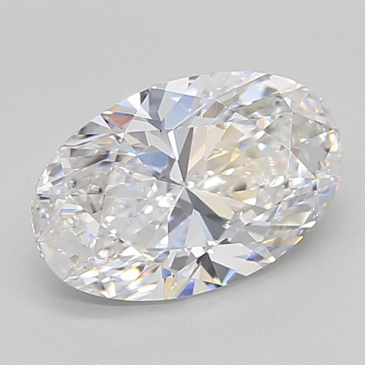 2.96 Carat Oval Lab Diamond with  Cut Diamond in 14KT  view 1
