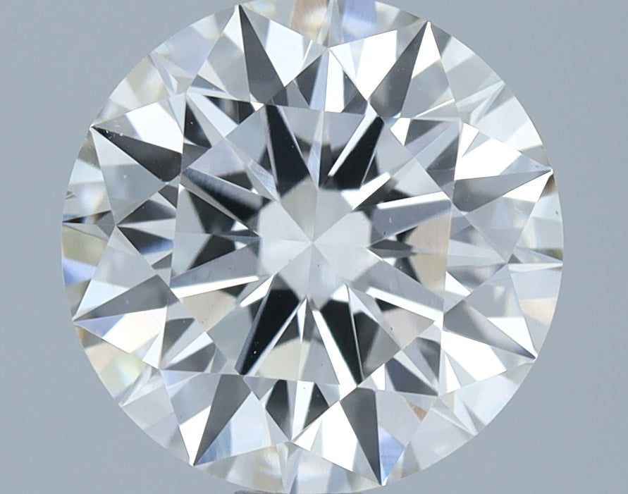 1.78 Carat Round Lab Diamond & 1.78 Carat Round Lab Diamond with  Cut Diamond in 14KT  view 1
