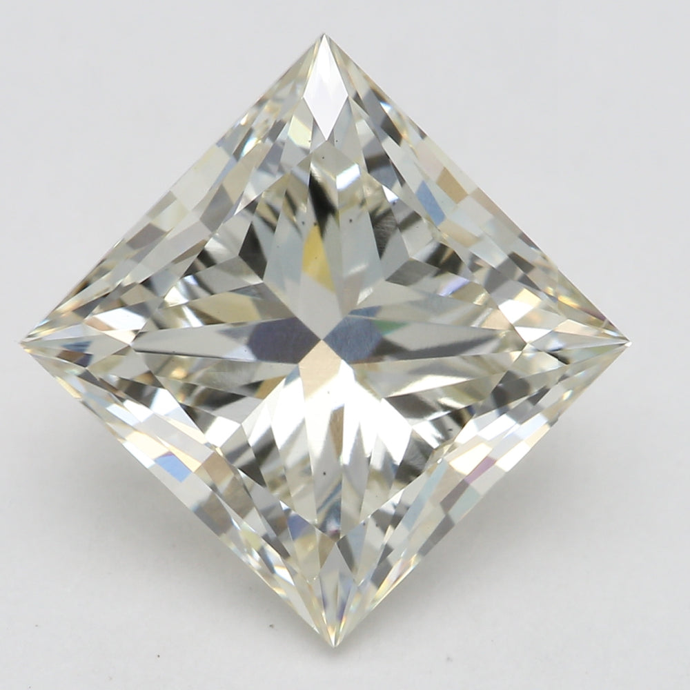 3.02 Carat Princess Lab Diamond with  Cut Diamond in 14KT  view 1
