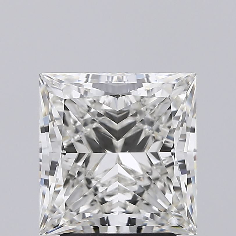 3.01 Carat Princess Lab Diamond with  Cut Diamond in 14KT  view 1
