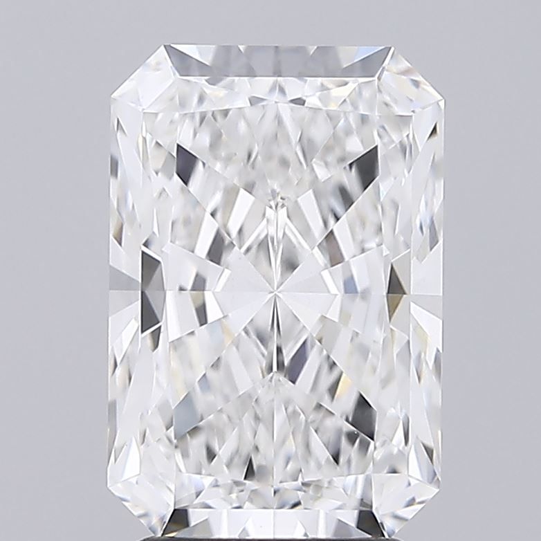 2.77 Carat Radiant Lab Diamond with  Cut Diamond in 14KT  view 1
