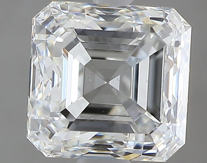 0.91 Carat Asscher Natural Diamond with  Cut Diamond in 14KT  view 1
