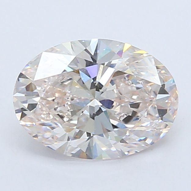 1.51 Carat Oval Lab Diamond with  Cut Diamond in 14KT  view 1
