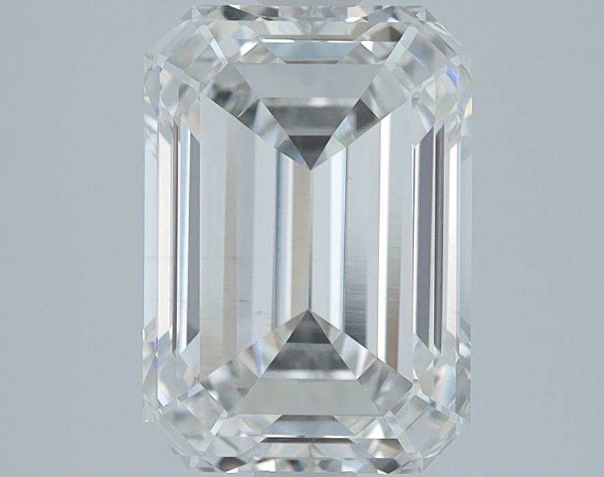 2.41 Carat Emerald Lab Diamond with  Cut Diamond in 14KT  view 1
