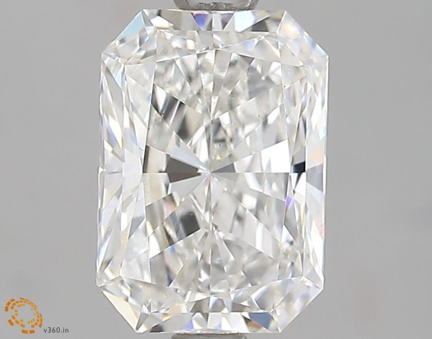 1.52 Carat Radiant Lab Diamond with  Cut Diamond in 14KT  view 1
