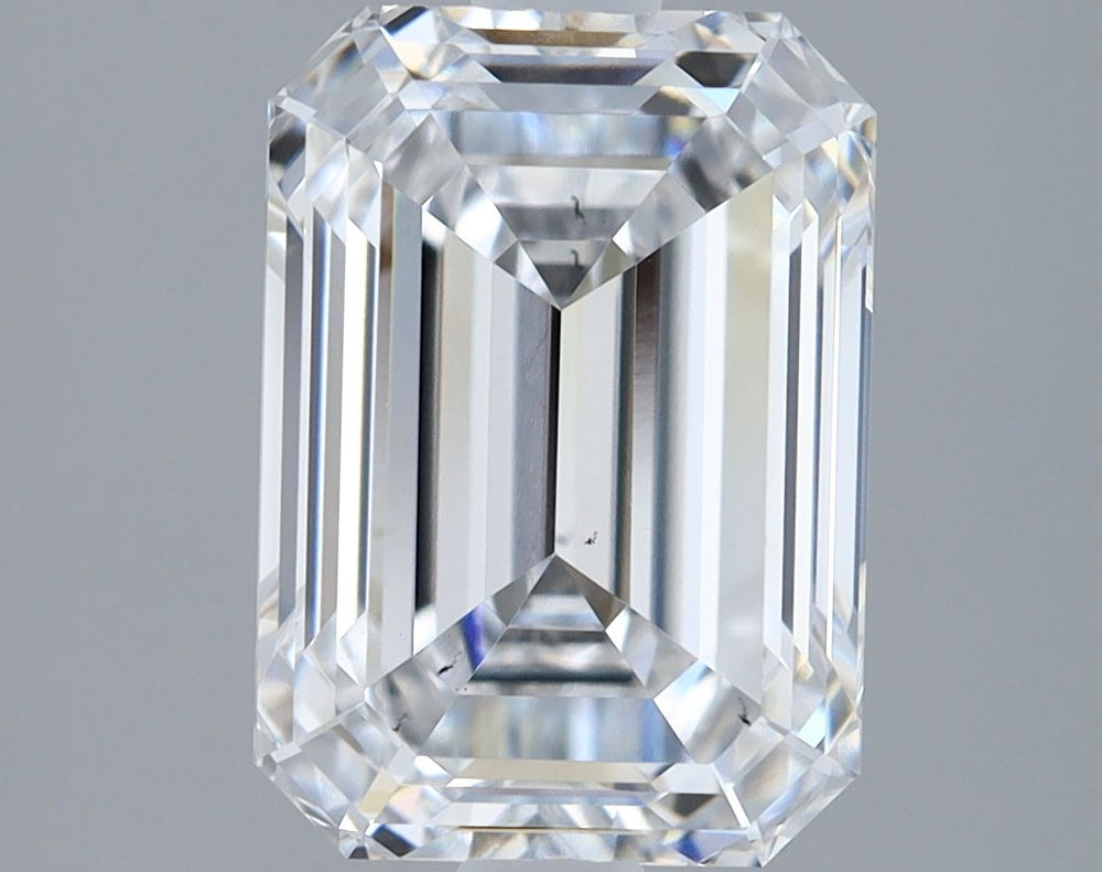 2.33 Carat Emerald Lab Diamond with  Cut Diamond in 14KT  view 1

