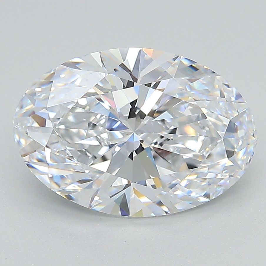 3.1 Carat Oval Lab Diamond with  Cut Diamond in 14KT  view 1
