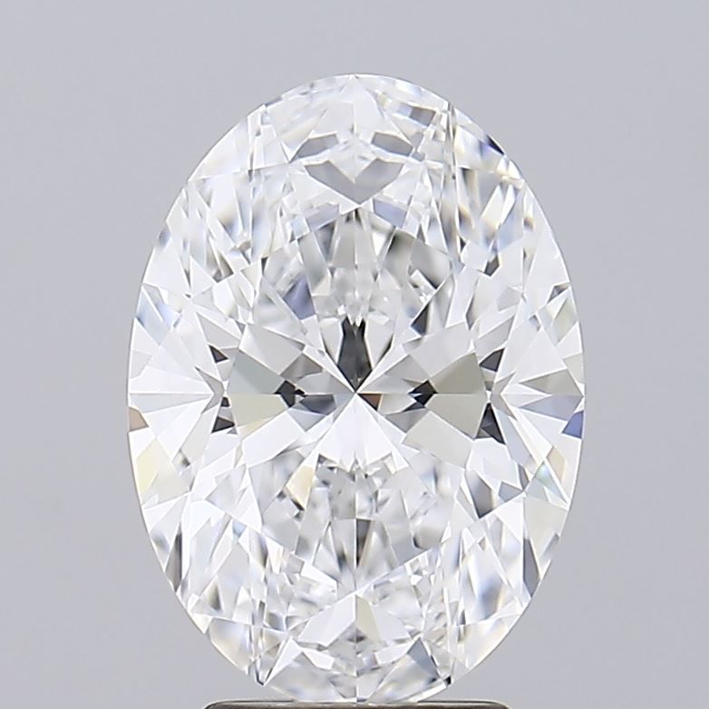 3.54 Carat Oval Lab Diamond with  Cut Diamond in 14KT  view 1
