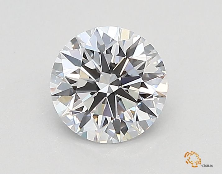 0.56 Carat Round Lab Diamond with  Cut Diamond in 14KT  view 1
