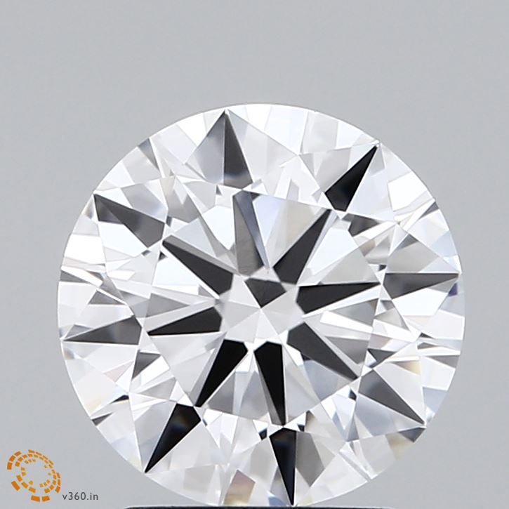 2.45 Carat Round Lab Diamond with  Cut Diamond in 14KT  view 1
