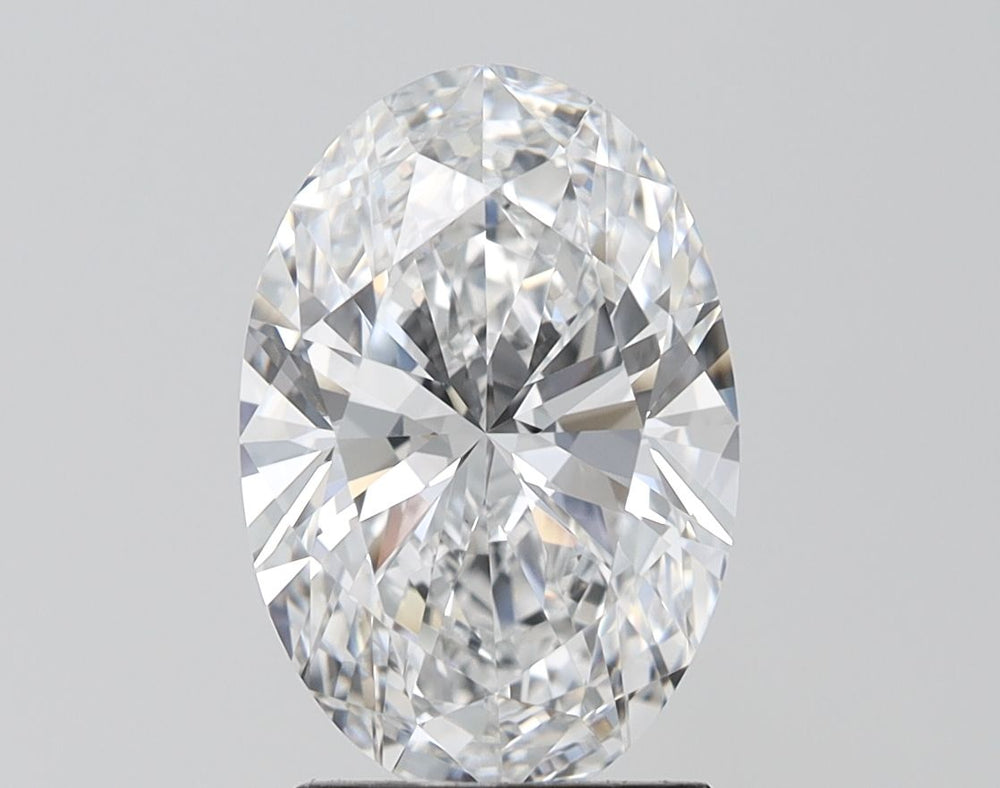 2.9 Carat Oval Lab Diamond with  Cut Diamond in 14KT  view 1
