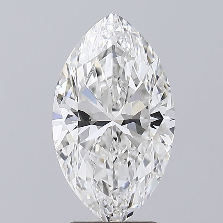 3.12 Carat Marquise Lab Diamond with  Cut Diamond in 14KT  view 1
