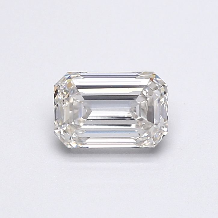 1.5 Carat Emerald Lab Diamond with  Cut Diamond in 14KT  view 1
