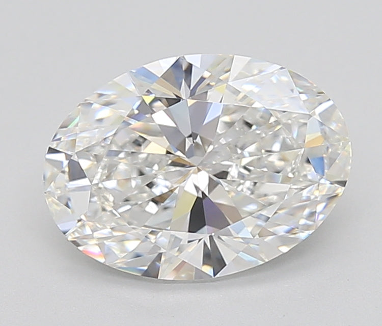 3.06 Carat Oval Lab Diamond with  Cut Diamond in 14KT  view 1
