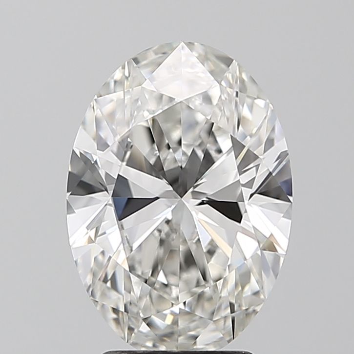 3.01 Carat Oval Lab Diamond with  Cut Diamond in 14KT  view 1
