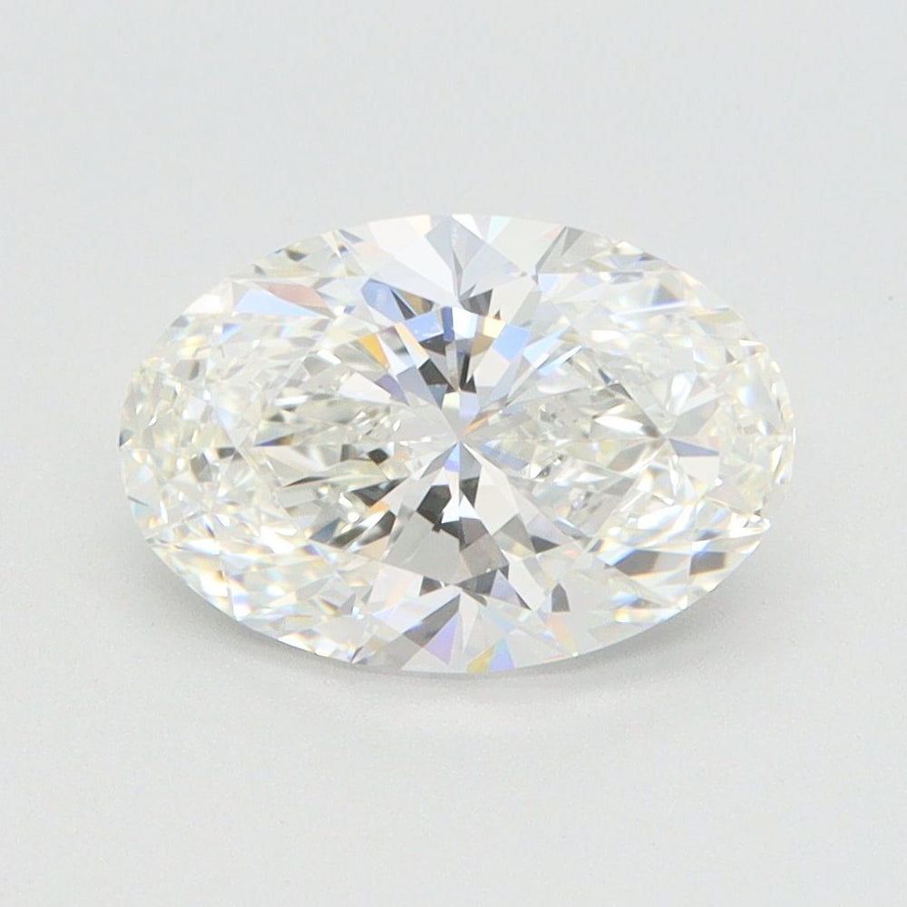 2.0 Carat Oval Lab Diamond with  Cut Diamond in 14KT  view 1
