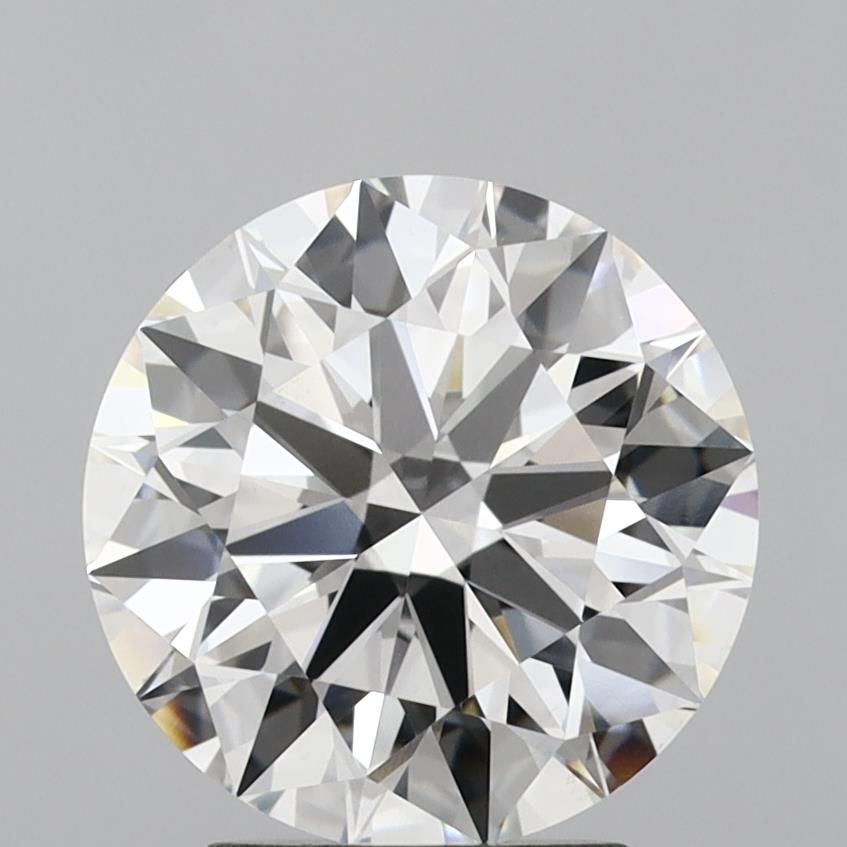 3.17 Carat Round Lab Diamond with  Cut Diamond in 14KT  view 1
