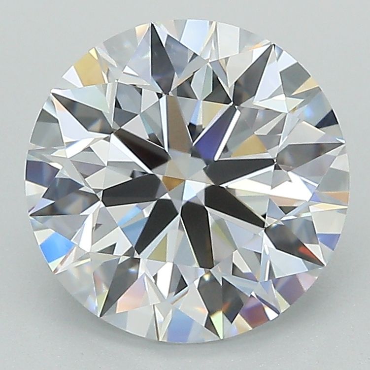 3.22 Carat Round Lab Diamond with  Cut Diamond in 14KT  view 1
