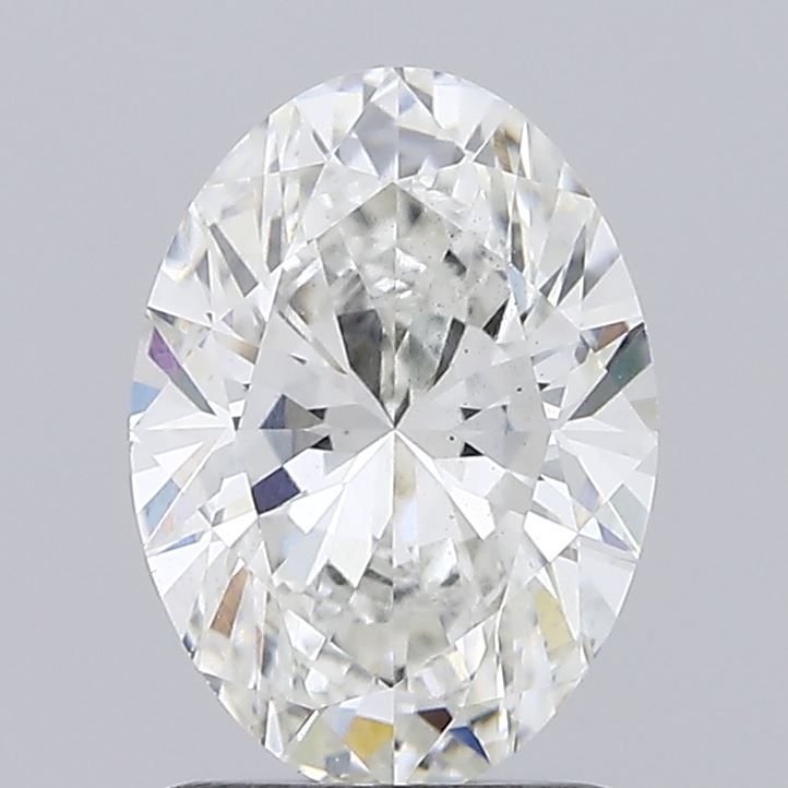1.5 Carat Oval Lab Diamond with  Cut Diamond in 14KT  view 1
