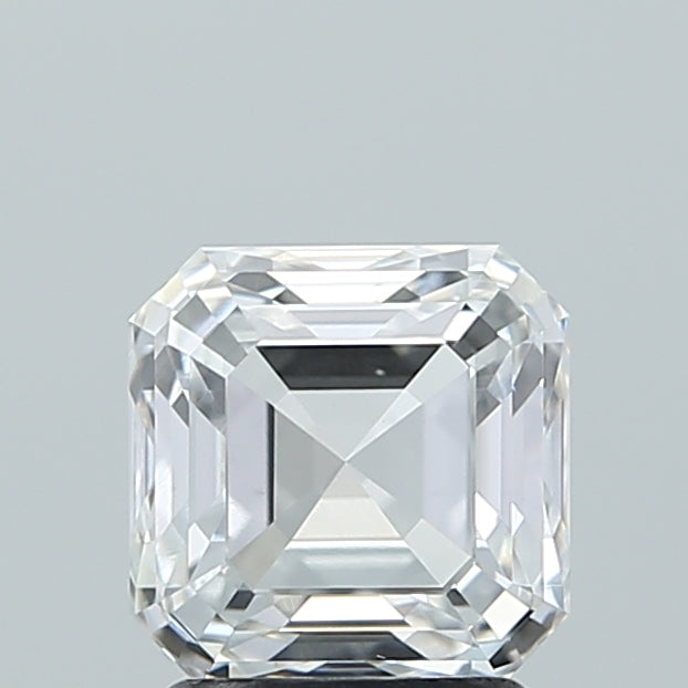 2.23 Carat Asscher Lab Diamond with  Cut Diamond in 14KT  view 1
