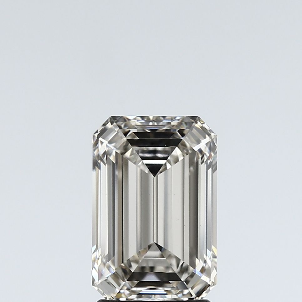 2.13 Carat Emerald Lab Diamond with  Cut Diamond in 14KT  view 1
