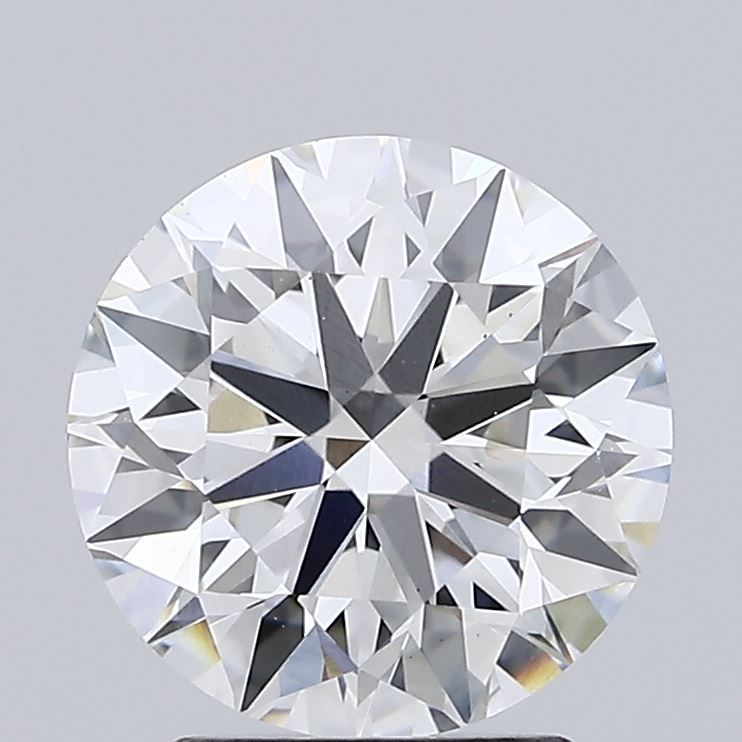 2.68 Carat Round Lab Diamond with  Cut Diamond in 14KT  view 1
