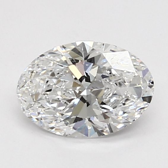1.01 Carat Oval Lab Diamond with  Cut Diamond in 14KT  view 1
