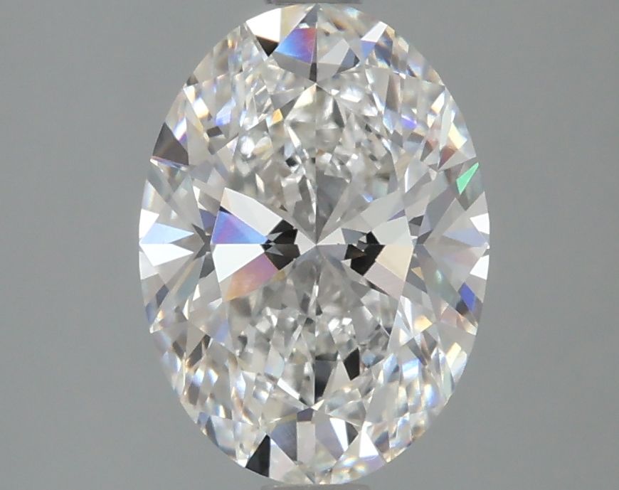 2.2 Carat Oval Lab Diamond with  Cut Diamond in 14KT  view 1
