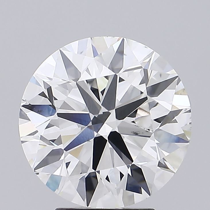 4.01 Carat Round Lab Diamond with  Cut Diamond in 14KT  view 1

