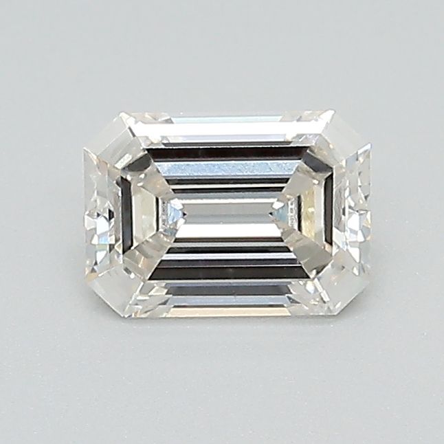 0.53 Carat Emerald Lab Diamond with  Cut Diamond in 14KT  view 1
