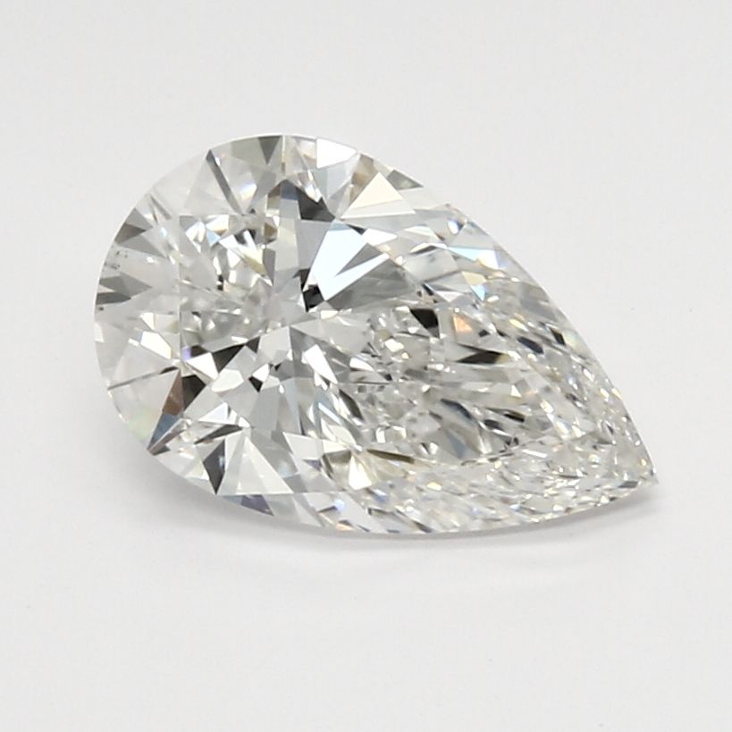 2.0 Carat Pear Lab Diamond with  Cut Diamond in 14KT  view 1
