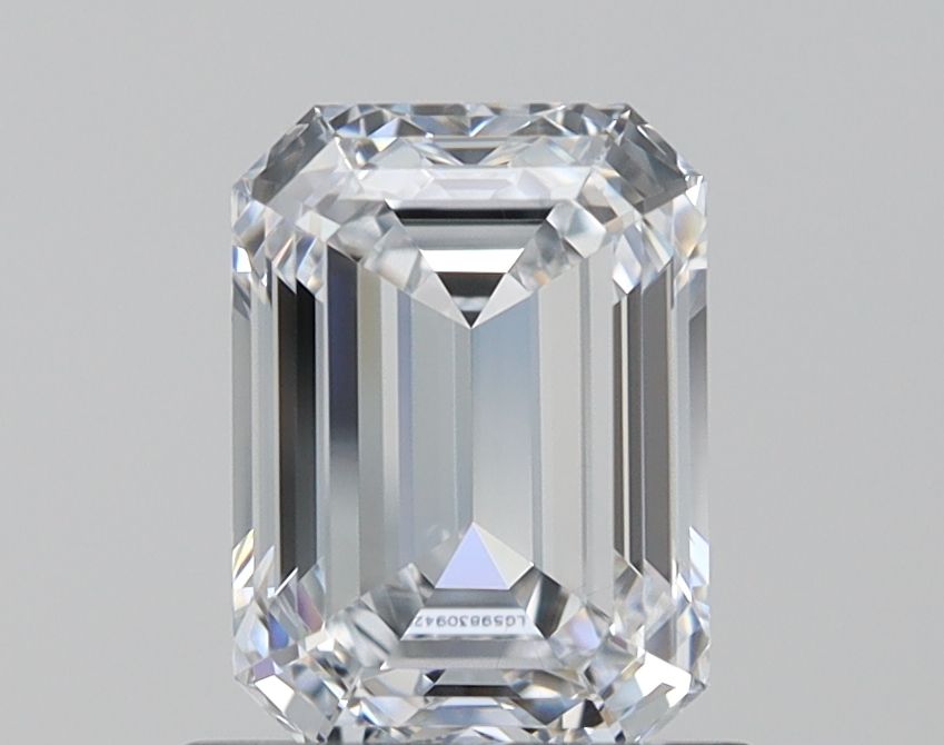 1.06 Carat Emerald Lab Diamond with  Cut Diamond in 14KT  view 1
