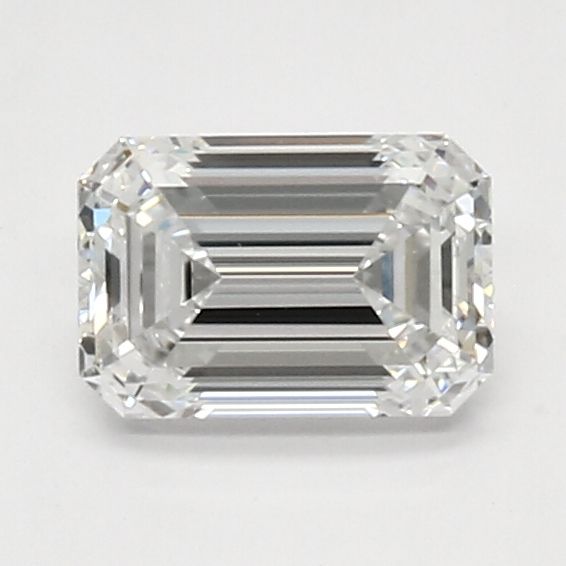 1.05 Carat Emerald Lab Diamond with  Cut Diamond in 14KT  view 1

