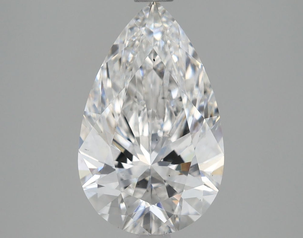 2.16 Carat Pear Lab Diamond with  Cut Diamond in 14KT  view 1
