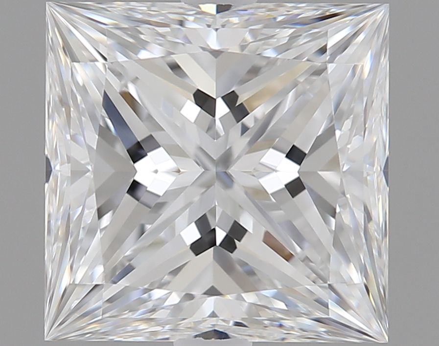 1.73 Carat Princess Natural Diamond with  Cut Diamond in 14KT  view 1
