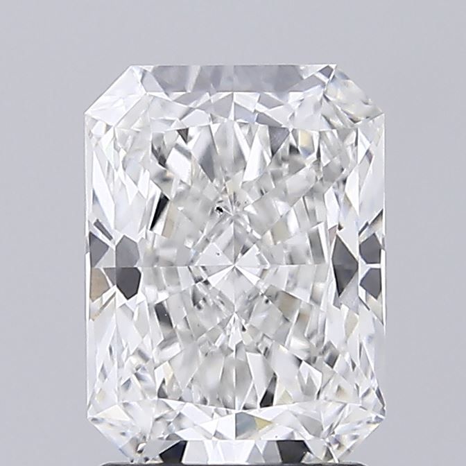 2.01 Carat Radiant Lab Diamond with  Cut Diamond in 14KT  view 1
